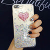 MobileNerds Glitter Powder Love Heart Phone Cases For Apple Iphone 6 6s 6 Plus 6s Plus iPhone 7 7 Plus 4.7