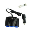 3 in 1 Car-charger Power Adapter Socket Splitter 3.1A 12V USB Cigarette Lighter