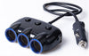 3 in 1 Car-charger Power Adapter Socket Splitter 3.1A 12V USB Cigarette Lighter