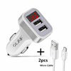 Olaf Digital Display Car Dual Port USB Adapter 2.1A