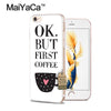 Coffee Design Soft silicon Cases For Apple Iphone 6 6s 6 Plus 6s Plus iPhone 7 7 Plus iPhone 8 8 Plus iPhone X 4.7