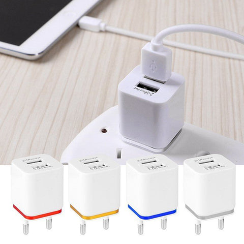Universal 2.1A  Dual Ports USB Wall Charger Travel Adapter