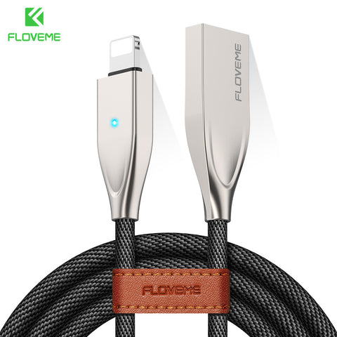 Magnetic Zinc Alloy Nylon Braided Apple Lightning-to-USB Charge-and-Sync Cable LED