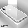 MobileNerds Tempered Glass Transparent Clear Cover Bumper Case for Apple iPhone 6 6s 7 7s 8 Plus X Soft TPU Silicone Case