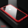 MobileNerds Tempered Glass Transparent Clear Cover Bumper Case for Apple iPhone 6 6s 7 7s 8 Plus X Soft TPU Silicone Case