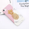 Flower Leaf Design Case Pineapple Marble Cover Cases For iPhone X iPhone 8 8 Plus iPhone 7 7 Plus iPhone 6 6s Plus 5 5S SE